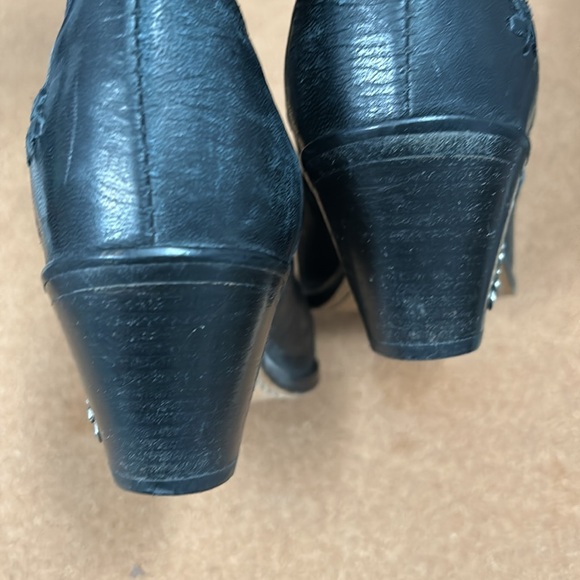 Zodiac western boots with metal accents size 6.5 pointy toe leather sole - Picture 9 of 16